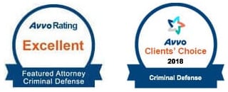 Avvo excellent rating and clients' choice criminal defense in 2018